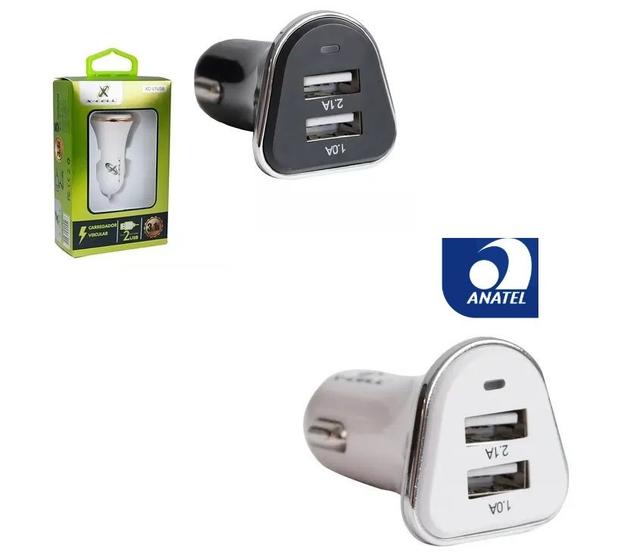 Imagem de Carregador USB Automotivo Veicular Turbo Duplo 2 Saídas