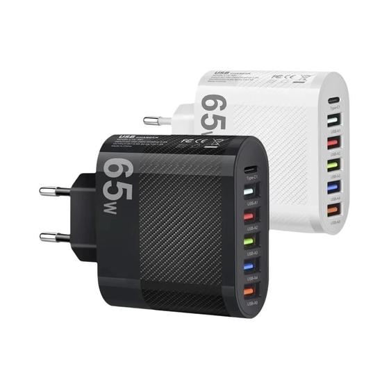 Imagem de Carregador USB De 5 Portas 3.1A De Alta Velocidade PD Adaptador QC 3.0 Carregador De Parede Para