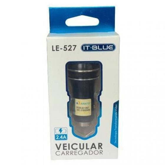 Imagem de Carregador veicular 2 usb le527 - ITBLUE