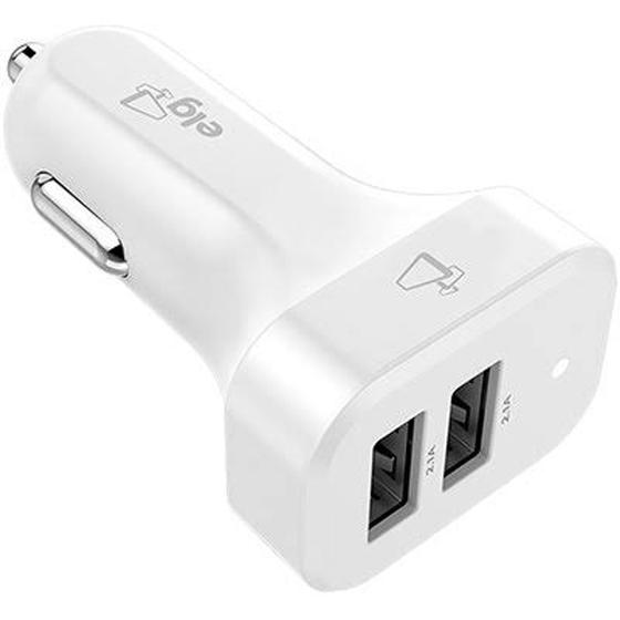 Imagem de Carregador veicular carro USB 2 portas turbo universal Elg ultra speed