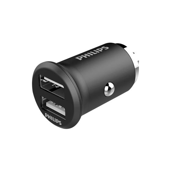 Imagem de Carregador Veicular Philips, 2 USB, 24W - DLP3520N/11