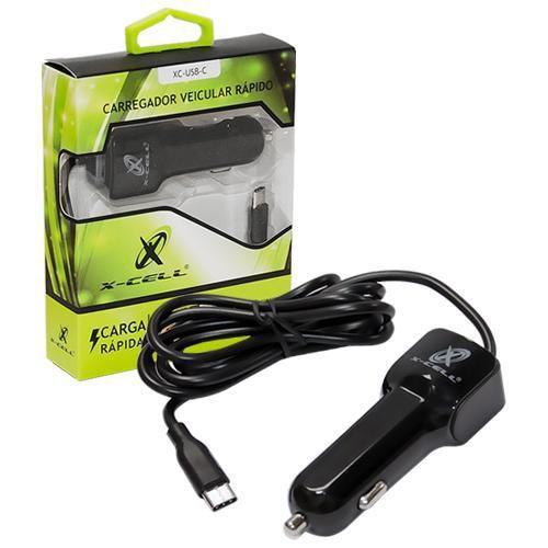 Carregador Veicular Rápido Tipo C X-cell Menor preço em Carregador Veicular Rápido Tipo C X-cell