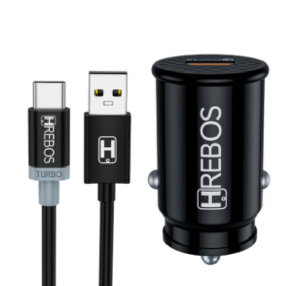 Imagem de Carregador Veicular Turbo 18w Para carro Compatível com Samsung A20 A32 A50 A51