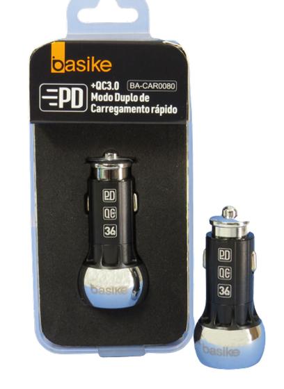 Carregador Veicular Turbo rápido Basike Car0080 Menor preço em Carregador Veicular Turbo rápido Basike Car0080