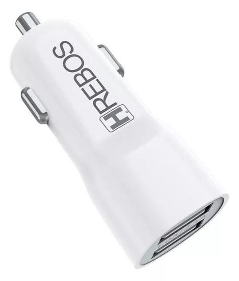 Imagem de Carregador Veicular Turbo Usb 18w Cabo Lightning Ios 1 Metro Hrebos Compátivel Resistente 2 USB