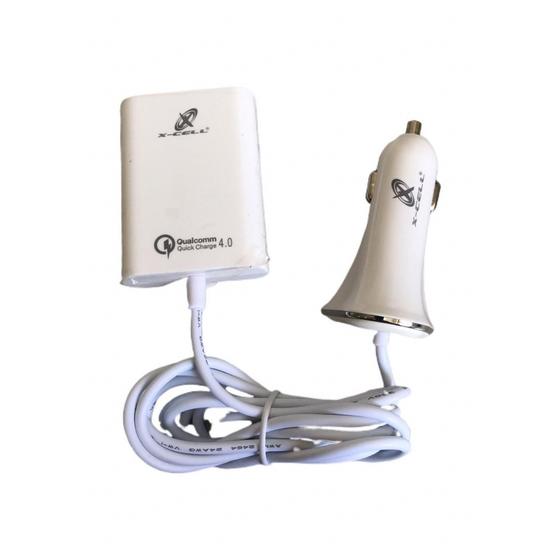 Imagem de Carregador veiculo c/extensor 4 portas usb-xc-kt-18-ds tools