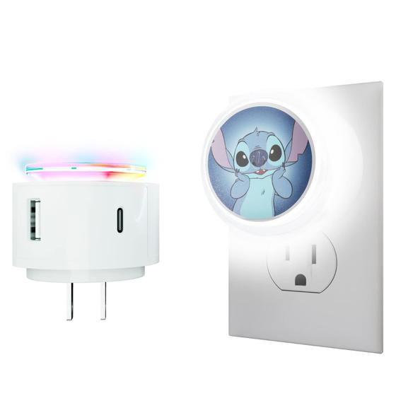 Imagem de Carregamento USB com luz noturna Disney Lilo and Stitch LED Touch