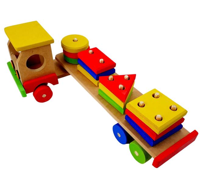 Imagem de Carreta Pedagógica Brinquedo Educativo de Madeira