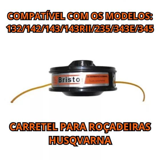 Imagem de Carretel Fio De Nylon Para Roçadeiras Manual Husqvarna 143 rii/236r/241r/132r/142r/143r/235r + 7M Fio De Nylon