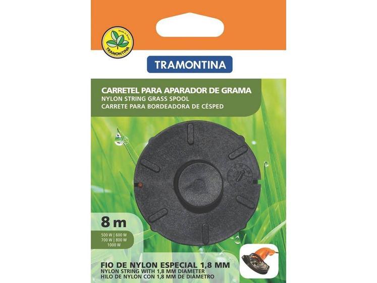 Imagem de Carretel plastico com 1 fio de nylon 1.8 mm com 8 metros para aparadores tramontina