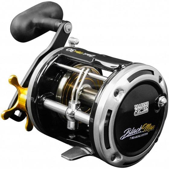 Imagem de Carretilha Marine Sports Perfil Alto Black Max 20 Freio de 8kg 7 Rolamentos