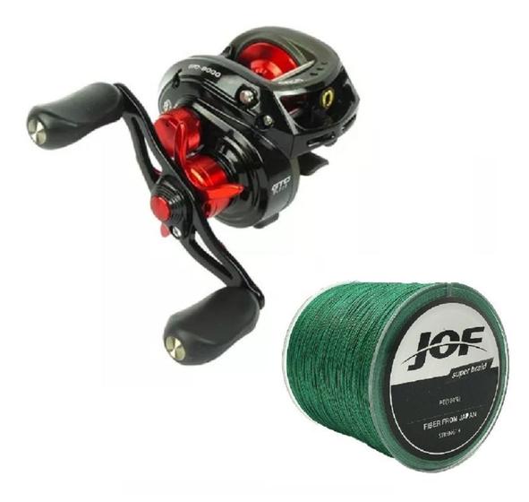 Imagem de Carretilha Pesca Marine Sports Saga GTO 8000 8 Rol + Linha Multi 300m