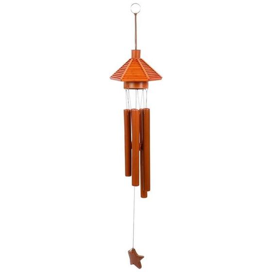 Imagem de Carrilhão de vento Wokex Creative Chic Bamboo Wind Chime Brown