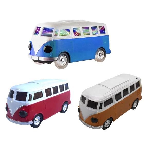 Imagem de Carrinho Bate E Volta Kombi Com Luzes/Som Gira 360º 