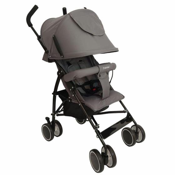 Carrinho de Bebe Passear Baby Alfa Cinza Carrinho de Bebe Passear Baby Alfa Cinza