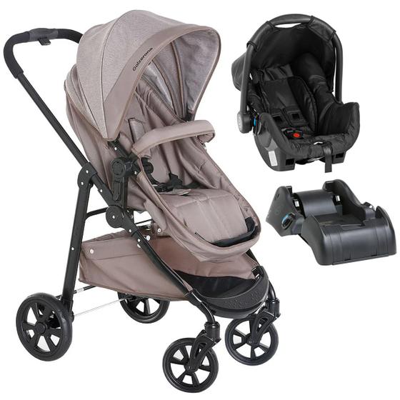 Imagem de Carrinho Bebe Infantil Até 15 kg Berço Passeio Moises 3em1 Olympus Galzerano + Bebê Conforto + Base