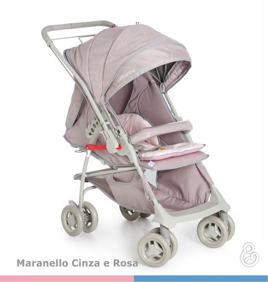 Imagem de Carrinho Bebê Maranello II Cinza Rosa Galzerano