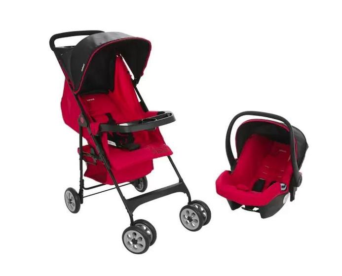 Imagem de Carrinho Bebe Passeio Bebe Conforto Infanti Travel Vermelho