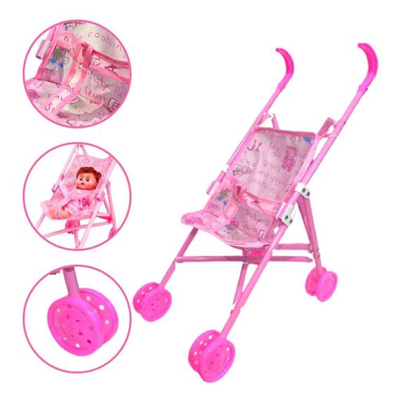 Imagem de Carrinho Bebe Reborn Criança Princesa Oferta Boneca Pica Pau