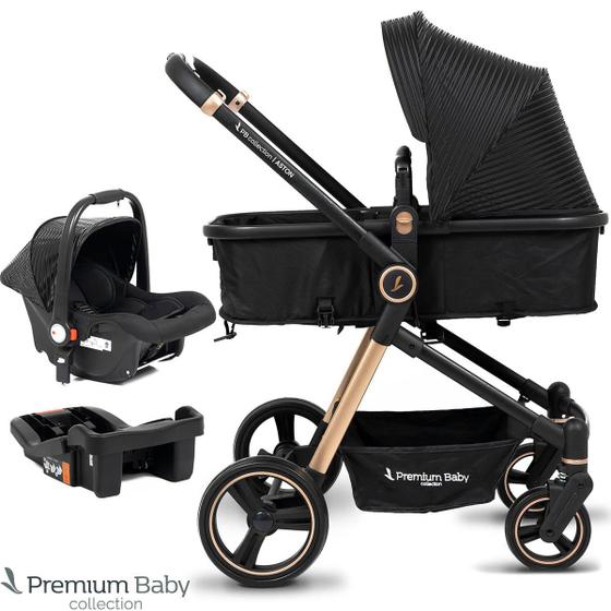 Imagem de Carrinho Bebê Travel System Aston Gold/Black - Premium Baby