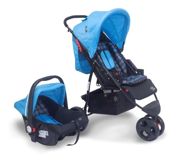 Carrinho de Bebe Baby Style Bebê Conforto Urban Azul Carrinho de Bebe Baby Style Bebê Conforto Urban Azul