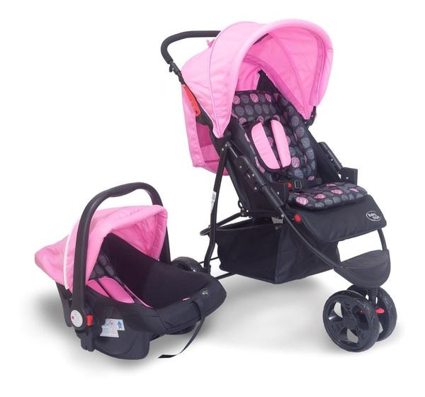 Imagem de Carrinho Bebê Travel System Urban Rosa Baby Style