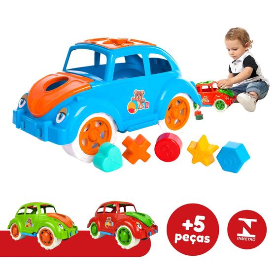 Imagem de Carrinho Brinquedo Bebê Encaixar Blocos Carrinho Infantil