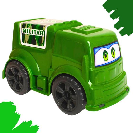 Imagem de Carrinho Brinquedo Infantil Mini Frota Militar Criança 