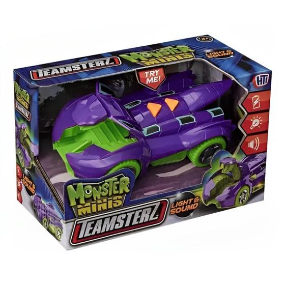 Imagem de Carrinho Brinquedo Monster Minis Cobra Roxo Com Luz E Som F0111-6 - Fun