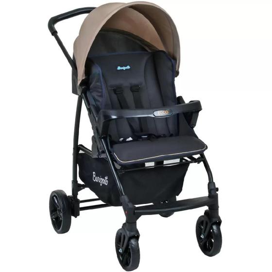 Carrinho de Bebe Burigotto Ecco Bege e Cinza
