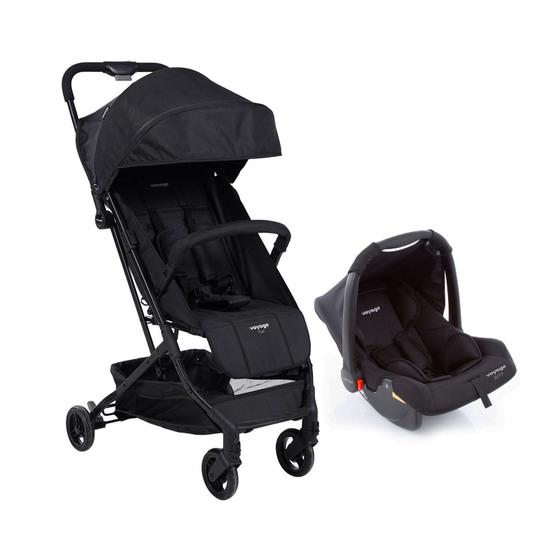 Imagem de Carrinho c/ Bebê Conforto Travel System Yupi Preto - Voyage