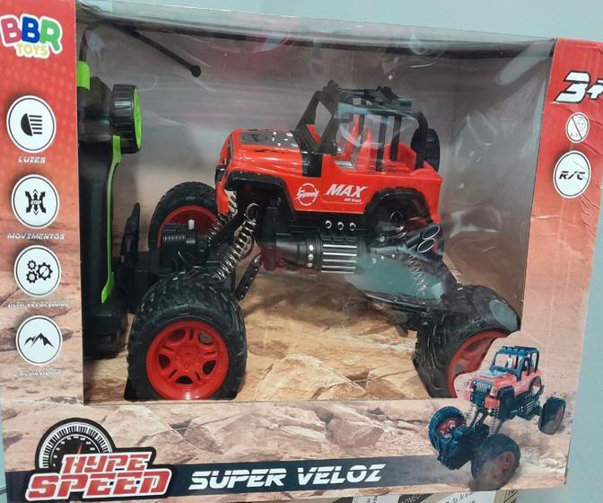 Imagem de Carrinho c/ controle Remoto Max Off Road c/ luz Escalador Super Veloz