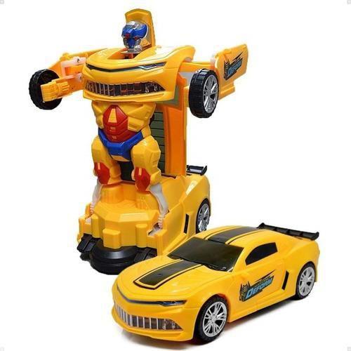 Imagem de Carrinho Camaro Transformers Robô Som/Luz 1:32 Amarelo