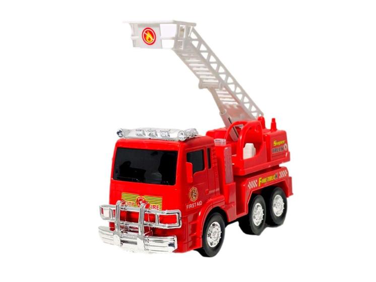 Imagem de Carrinho Caminhão Bombeiro Com Escada Sons e Luzes Envio Imediato - Toy  King