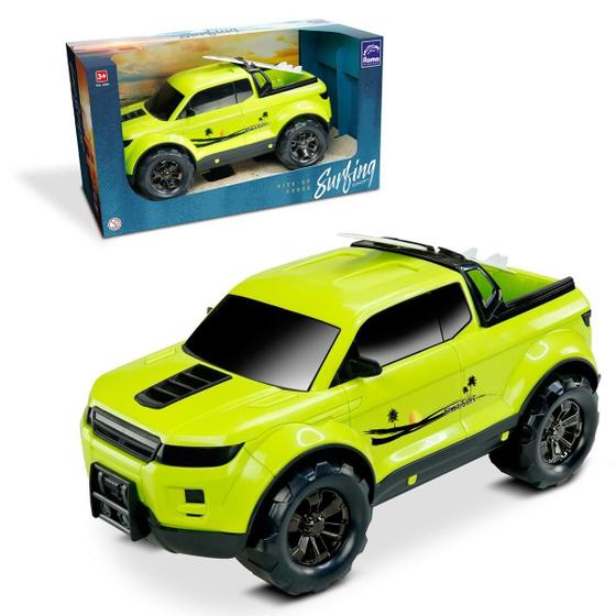 Imagem de Carrinho Caminhonete Pick-Up Grande 39Cm Force Surfing Verde