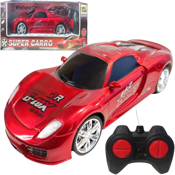 Imagem de Carrinho Carro Esportivo Controle Remoto Sem Fio Infantil