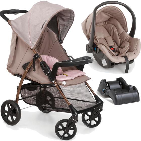 Carrinho de Bebe Galzerano Bebê Conforto San Remo Cappuccino