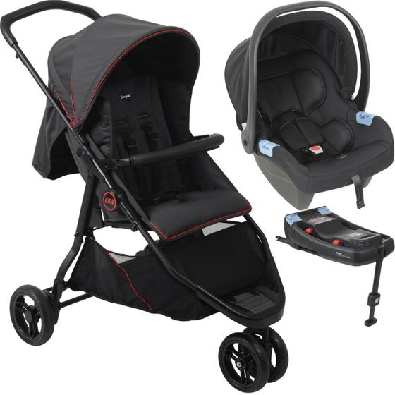Carrinho de Bebe Burigotto Bebê Conforto Cr3 Cinza e Vermelho Carrinho de Bebe Burigotto Bebê Conforto Cr3 Cinza e Vermelho