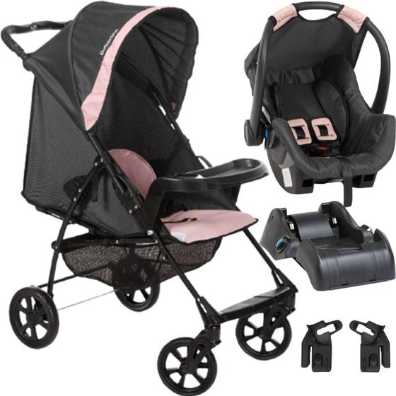 Carrinho de Bebe Galzerano Bebê Conforto Romano Rosa
