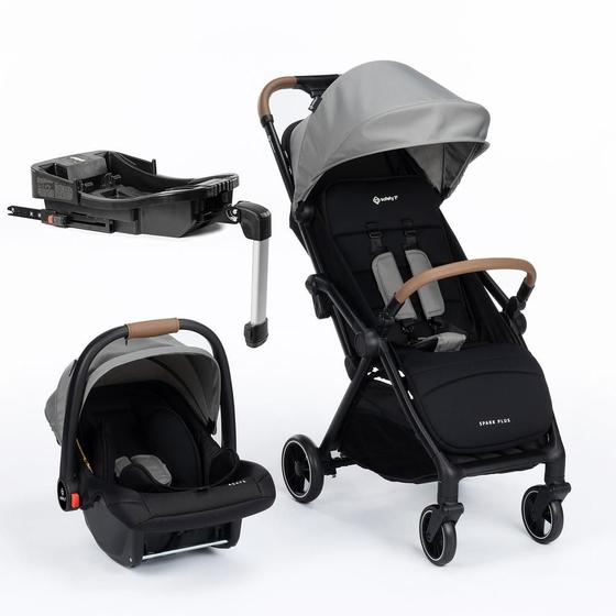 Carrinho de Bebe Safety 1st Bebê Conforto Spark Plus Trio Frost Isofix Cinza Carrinho de Bebe Safety 1st Bebê Conforto Spark Plus Trio Frost Isofix Cinza