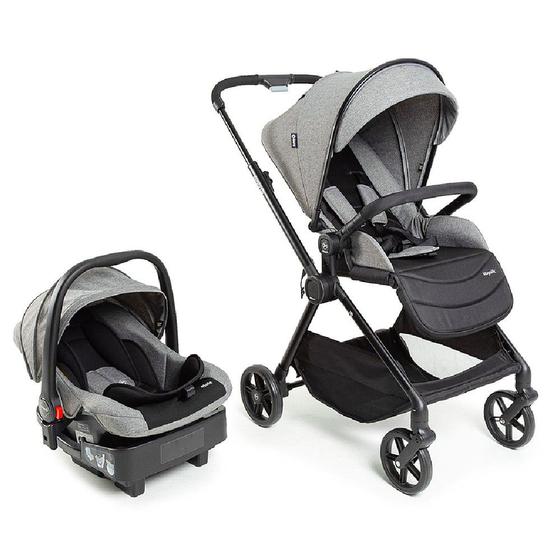 Imagem de Carrinho com Bebê Conforto Magnific TS Trio Cinza Safety 1st