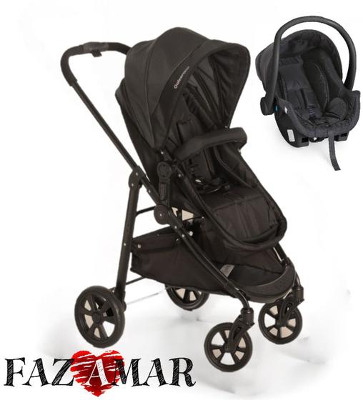 Imagem de carrinho com bebe conforto olympus black (Preto) - galzerano