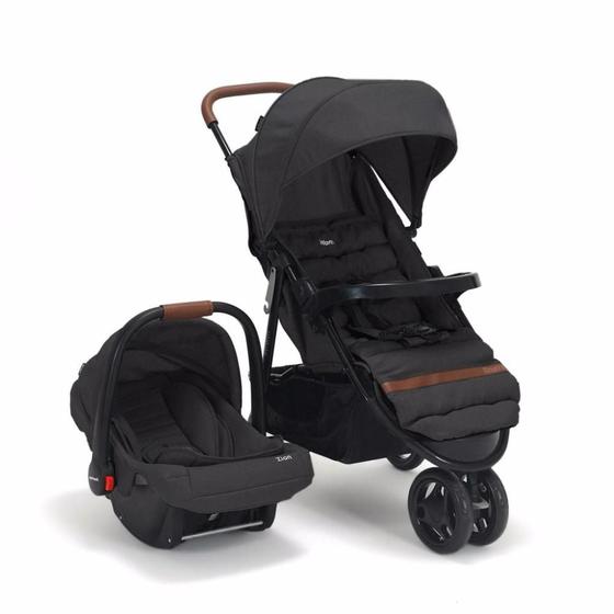 Carrinho de Bebe Infanti Bebê Conforto Duo Breeze Preto