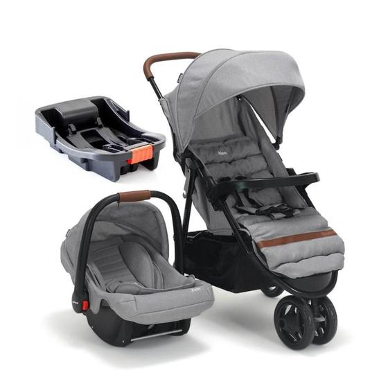 Carrinho de Bebe Infanti Bebê Conforto Trio Breeze Cinza Carrinho de Bebe Infanti Bebê Conforto Trio Breeze Cinza