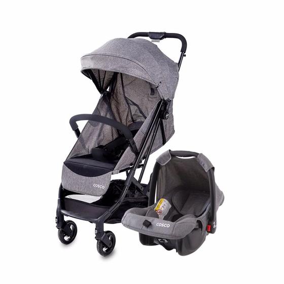 Carrinho Com Bebê Conforto Travel System Minny 30 Duo Cosco Cinza Mescla Carrinho Com Bebê 8600