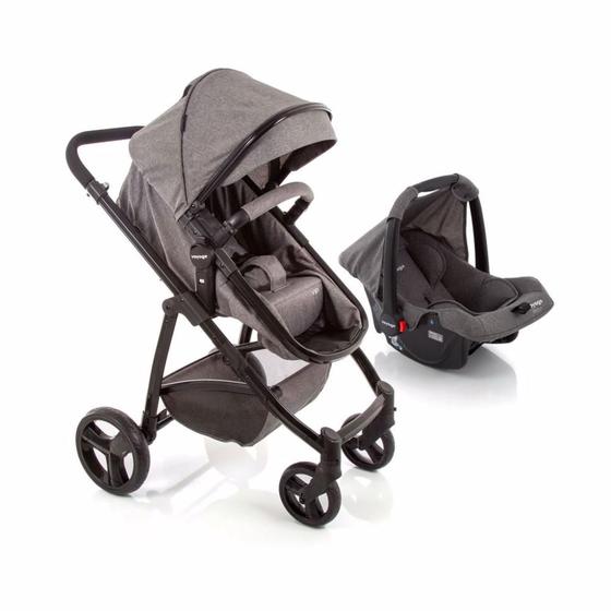 Carrinho de Bebe Voyage Bebê Conforto Vip Duo Cinza Cax00690 Carrinho de Bebe Voyage Bebê Conforto Vip Duo Cinza Cax00690