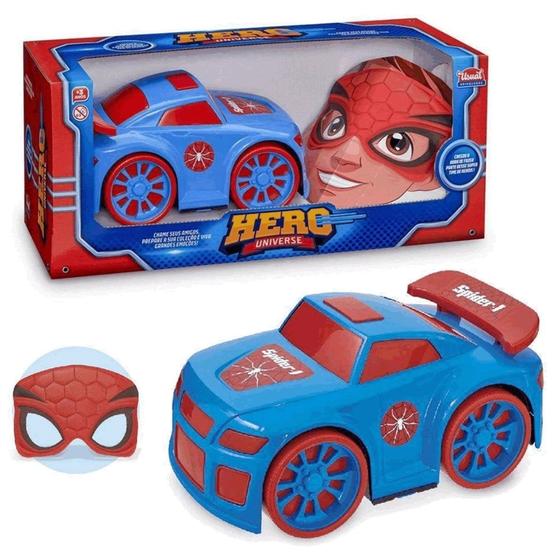 Imagem de Carrinho Com Mascara Super Heroi - Hero Time  AZUL (29237)