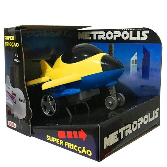 Imagem de Carrinho Com Super Fricção Metropolis Jato Caça BabyBrink