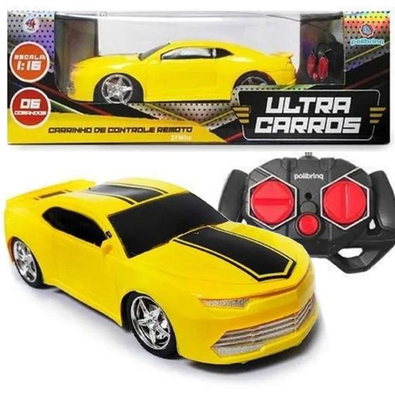 Imagem de Carrinho Controle Remoto Esportivo Ultra Carros Para Crianças 6 Comandos Polibrinq