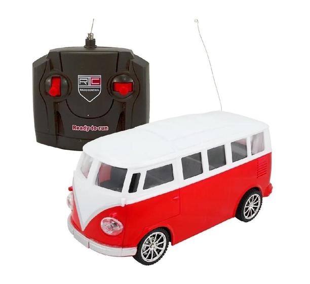 Imagem de Carrinho Controle Remoto Kombi Com Luzes Polibrinq - 2228V